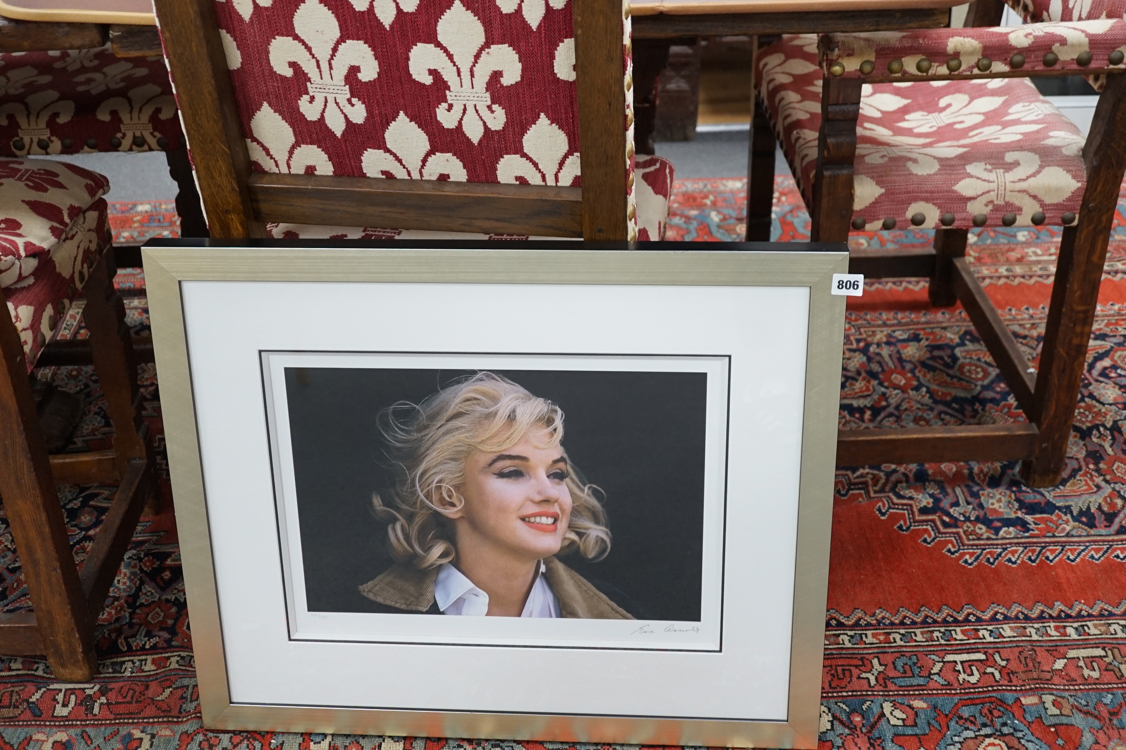 Eve Arnold (1912-2012), limited edition re-printed colour photograph, Marilyn Monroe, pencil numbered 428/495, and signed by Arnold, with documentation, 49cm x 35cm. Condition - good